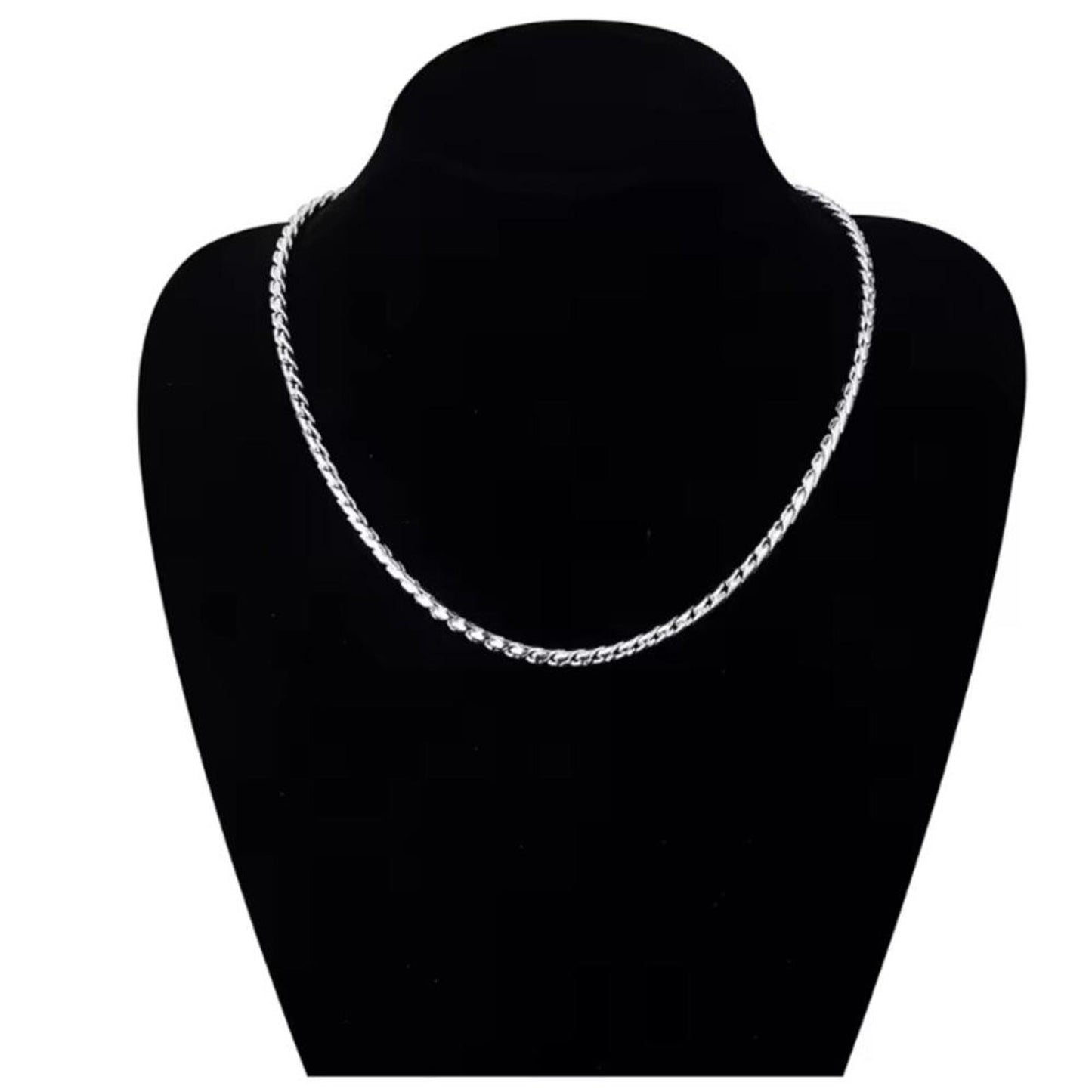 Snake chain LINK - Necklace - silver - 5mm 22"