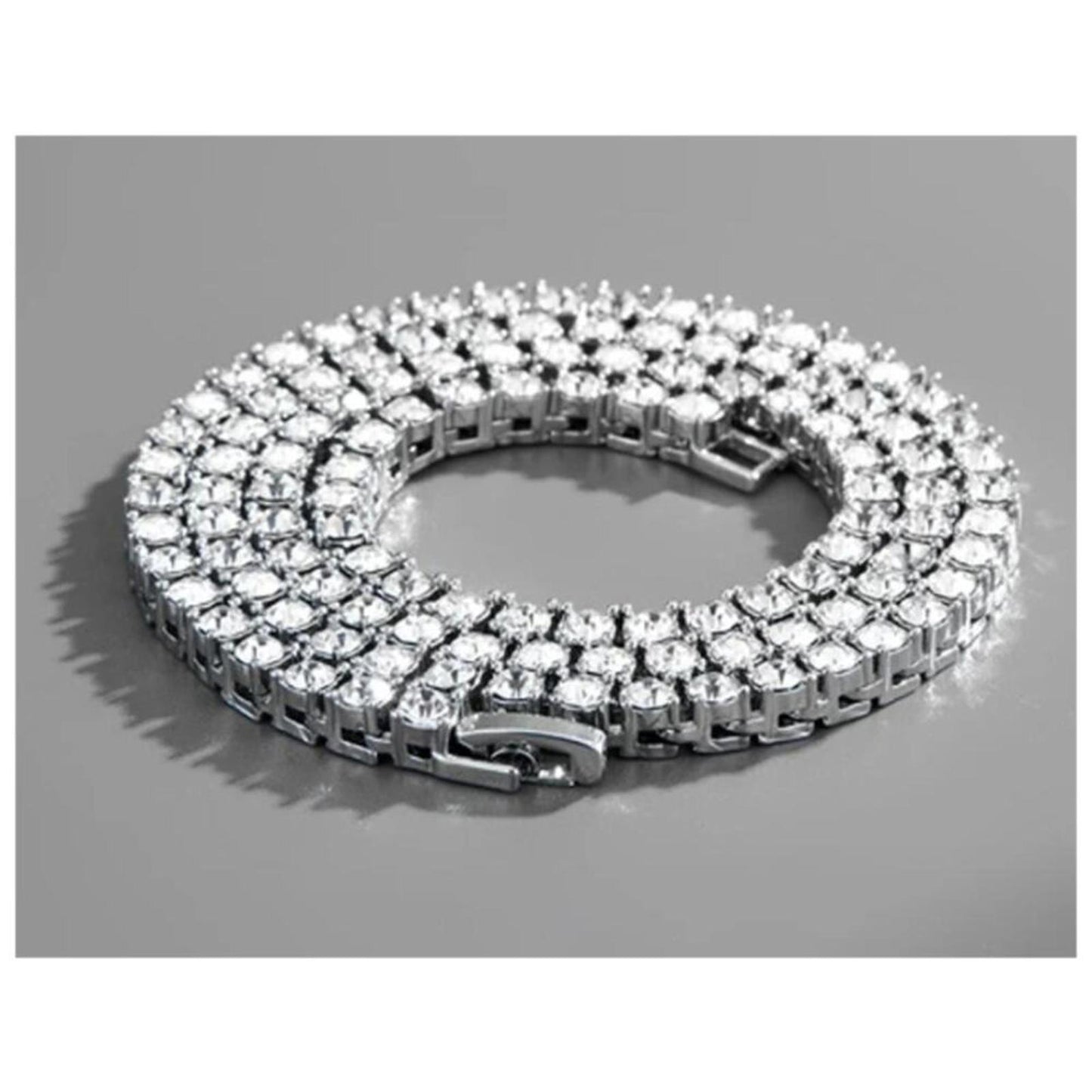 Tennis Necklace - Silver - CZs - 4mm / 20"