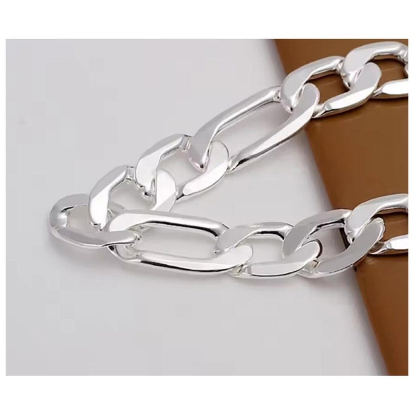 Figaro - Bracelet - silver - 10mm / 8"