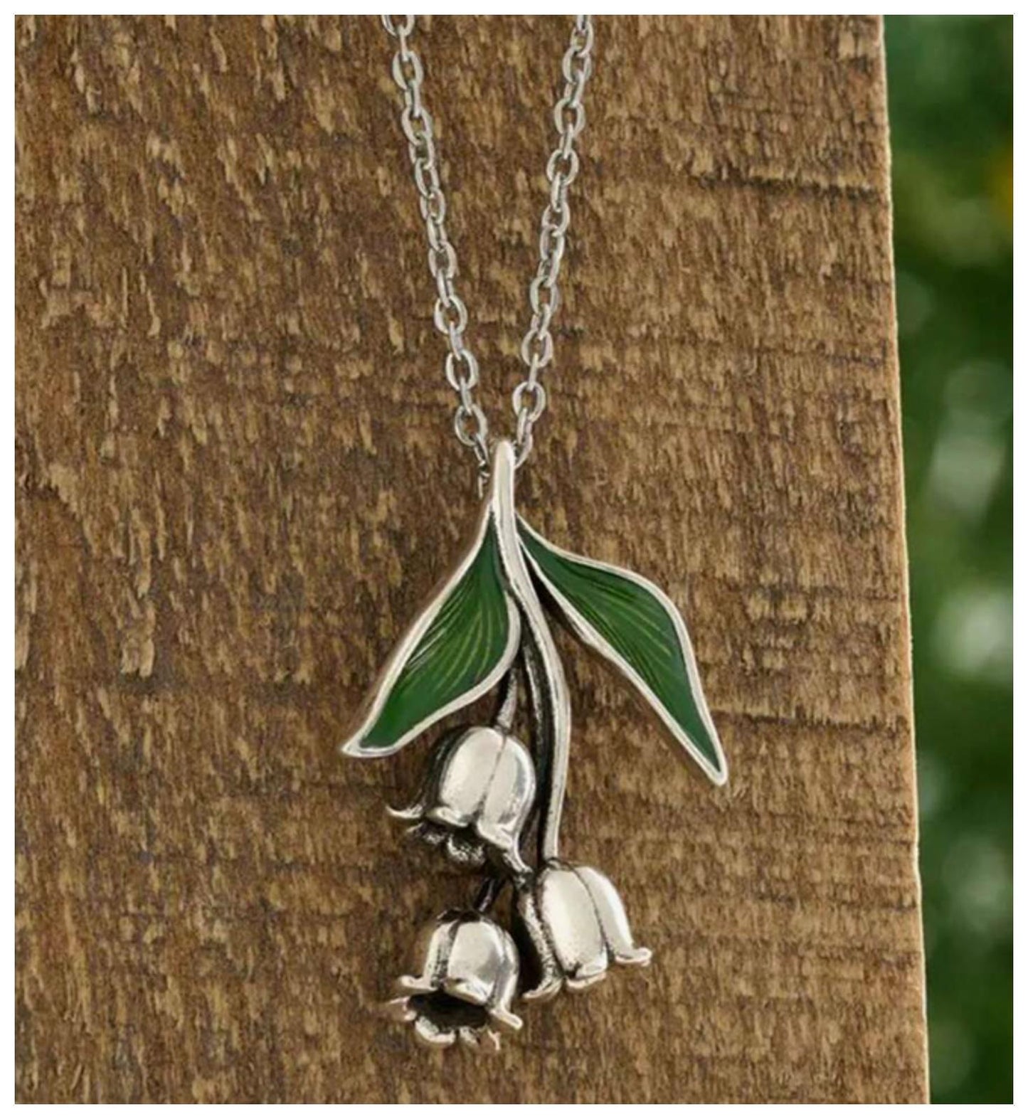 Lily of the Valley - Necklace/Earring set - Silver - 18"