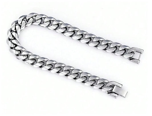 Flat link bracelet - Stainless Steel - 5mm 8"