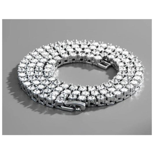 Tennis Necklace - Silver - CZs - 4mm / 20"