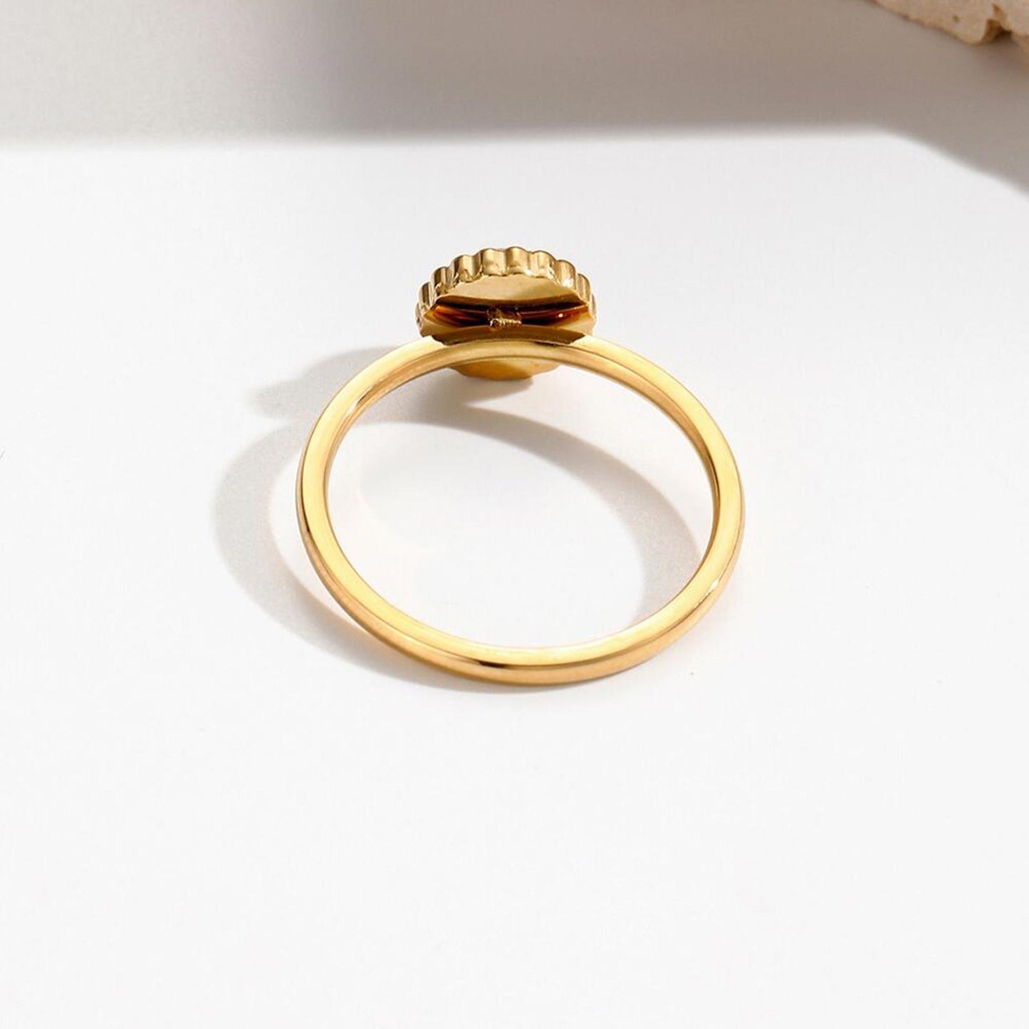 White artificial pearl RING - Gold - size 9