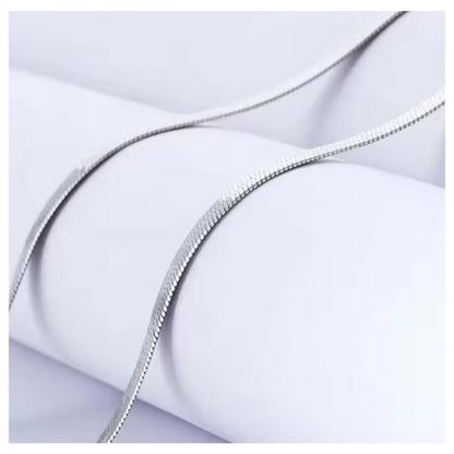 Herringbone chain - Necklace -  silver - 4mm / 24"
