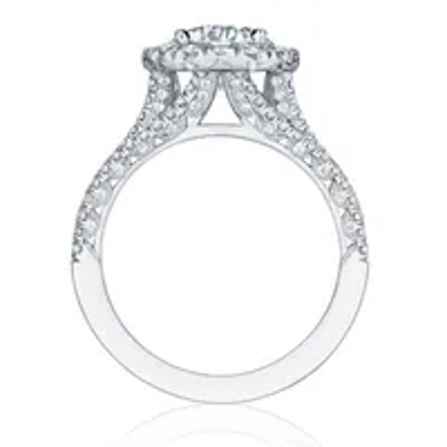 Squared halo cathedral - Ring - Silver - CZs - Size 8
