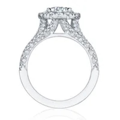 Squared halo cathedral - Ring - Silver - CZs - Size 9