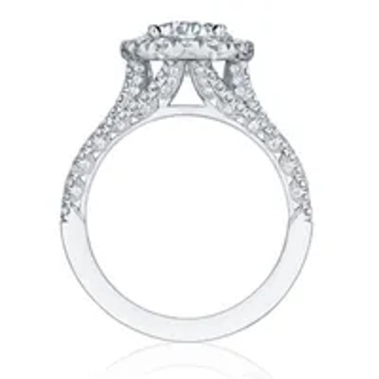Squared halo cathedral - Ring - Silver - CZs - Size 9