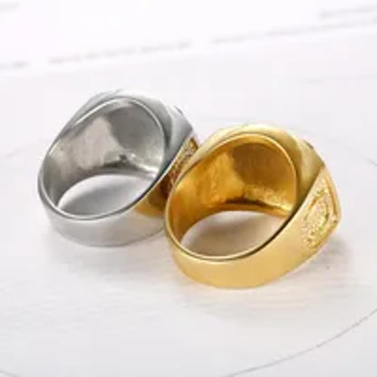Bling horse head - Ring - Gold - CZs - Size 10