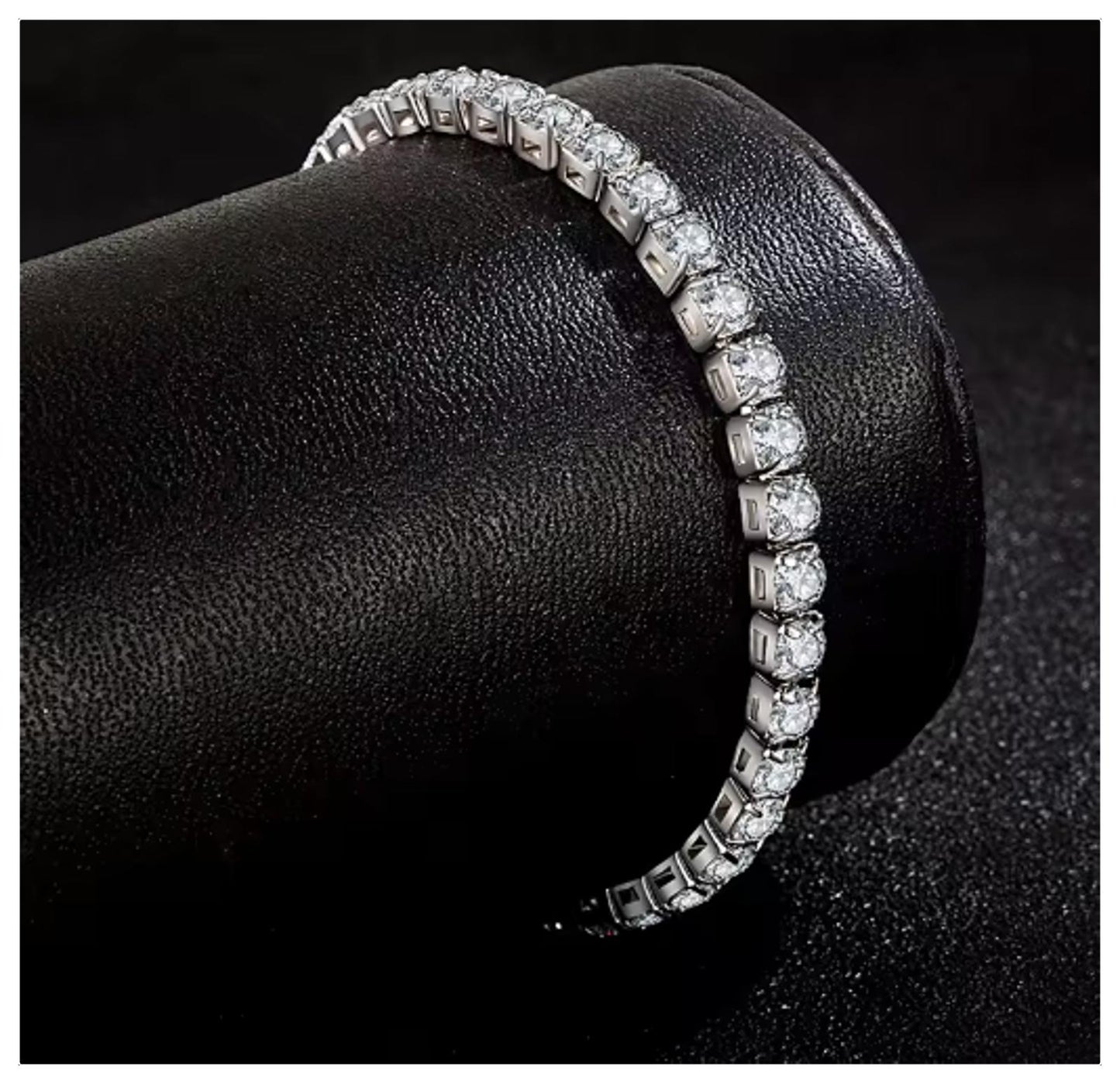 Tennis chain Bracelet - Silver - CZs - 4mm / 7"