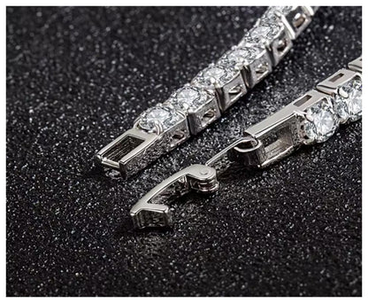 Tennis chain Bracelet - Silver - CZs - 3mm / 7"