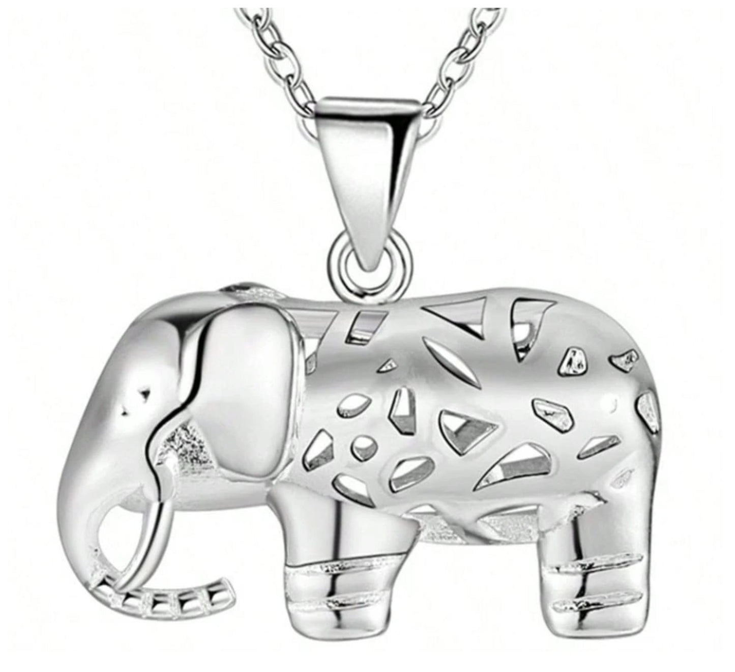 Elephant - Necklace - Silver - 18"