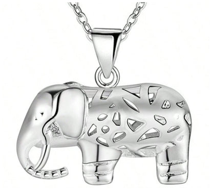 Elephant - Necklace - Silver - 18"