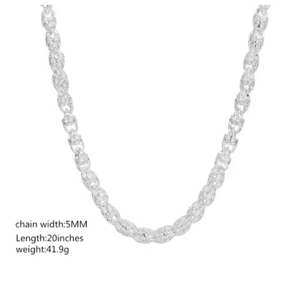 Faucet drip chain - Necklace - Silver - 5mm / 20"