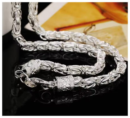 Intricate link chain - Necklace - Silver - 6mm / 20"