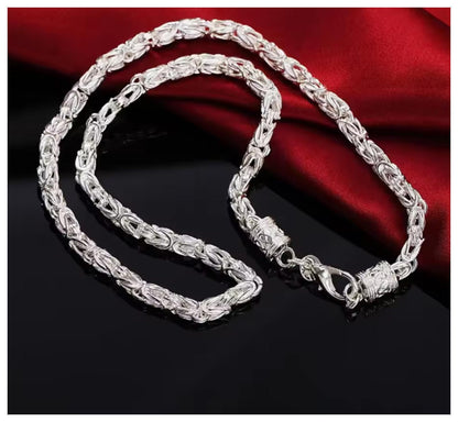 Intricate link chain - Necklace - Silver - 6mm / 20"