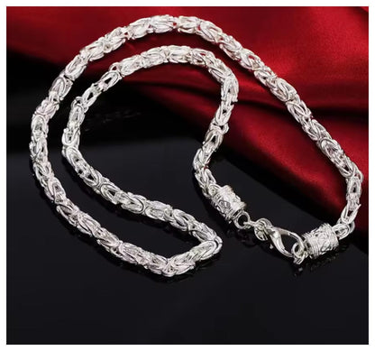 Intricate link chain - Necklace - Silver - 6mm / 20"
