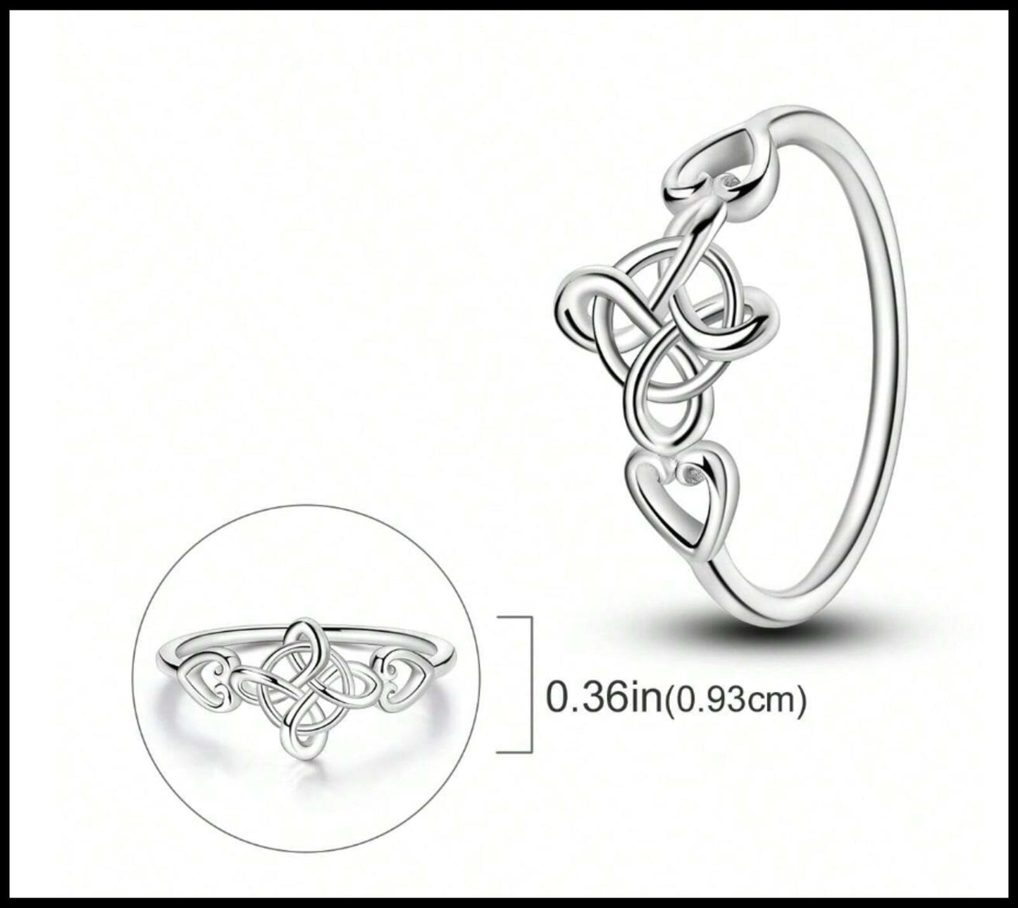 Celtic knot - Ring - Silver - Size 6