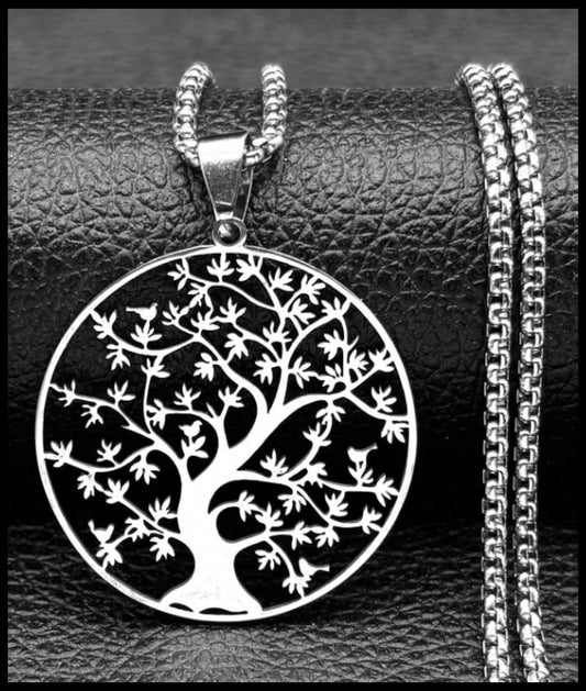 Tree of Life - Necklace - Stainless Steel - 20"
