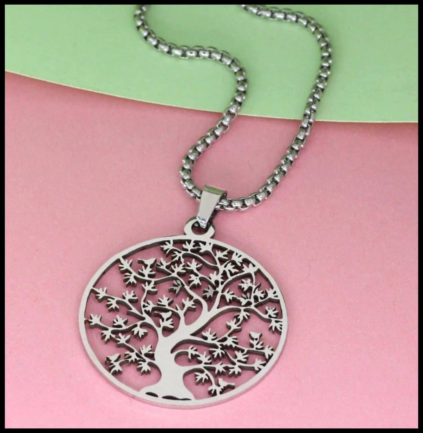 Tree of Life - Necklace - Stainless Steel - 20"