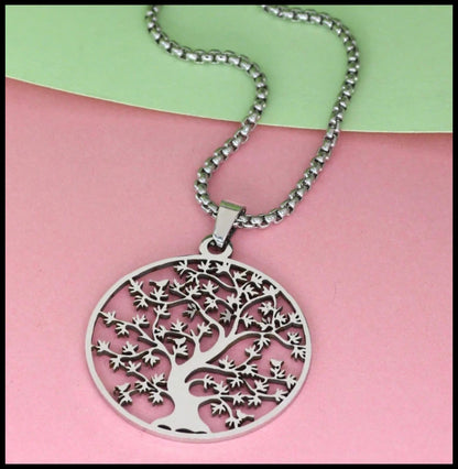 Tree of Life - Necklace - Stainless Steel - 20"