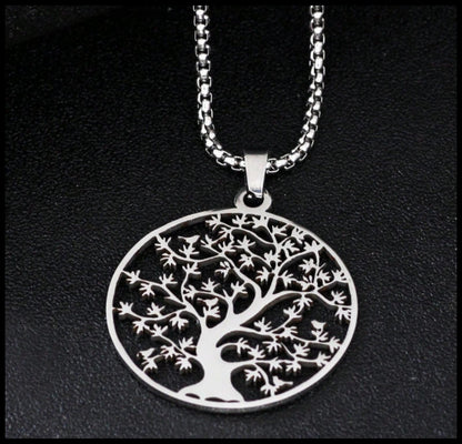 Tree of Life - Necklace - Stainless Steel - 20"