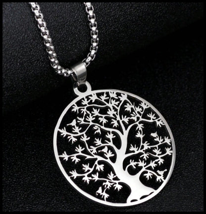 Tree of Life - Necklace - Stainless Steel - 20"