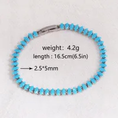 Lavender marquise tennis - Bracelet - Gold - CZs - 2.5 * 5mm / 6.5"
