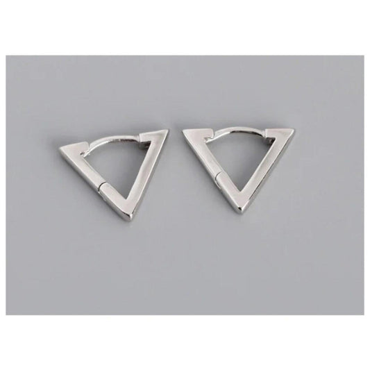 V-shaped Huggies - silver - 1/2 inch
