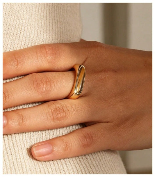 Brown stone - Ring - Gold - Size 7