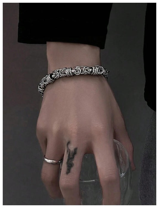Intricate link bracelet - Stainless Steel - 6mm 8"