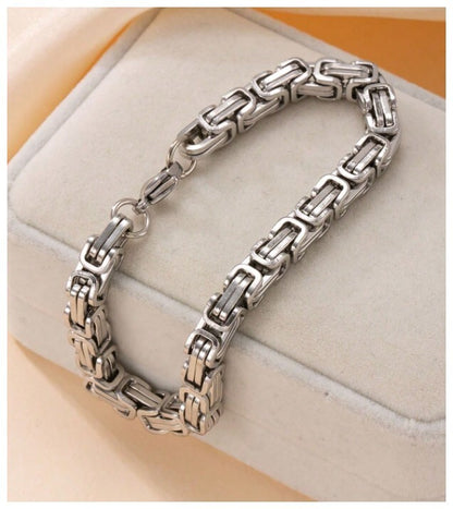 Square byzantine - Bracelet - Silver - 8"