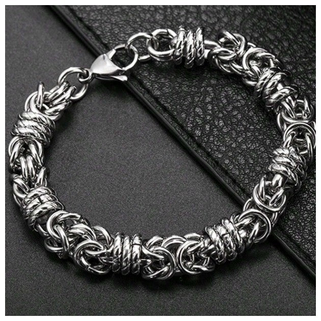 Intricate link bracelet - Stainless Steel - 6mm 8"