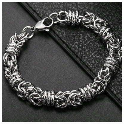 Intricate link bracelet - Stainless Steel - 6mm 8"
