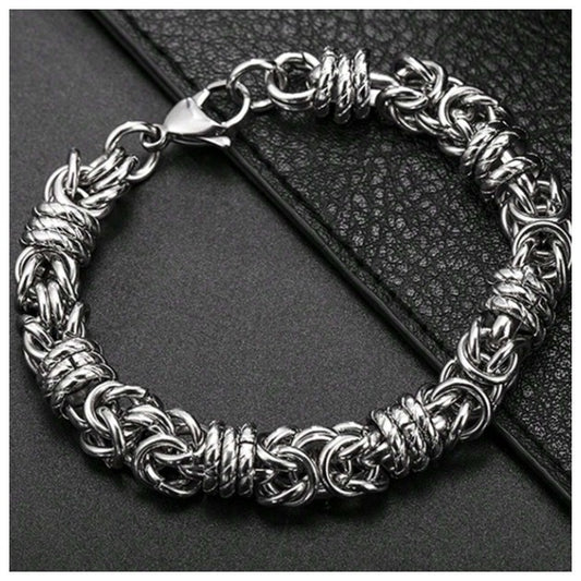 Intricate link bracelet - Stainless Steel - 6mm 8"