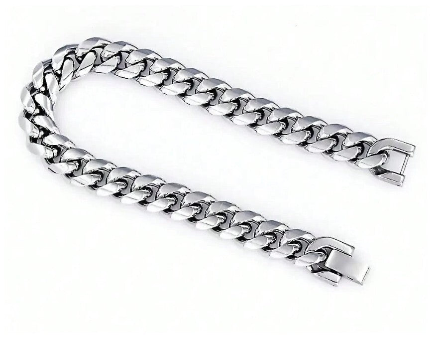 Flat link bracelet - Stainless Steel - 5mm 8"