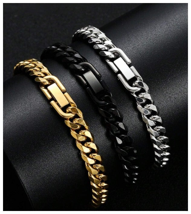 Flat link bracelet - Stainless Steel - 5mm 8"