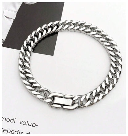 Flat link bracelet - Stainless Steel - 5mm 8"