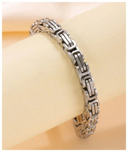 Square byzantine - Bracelet - Silver - 8"