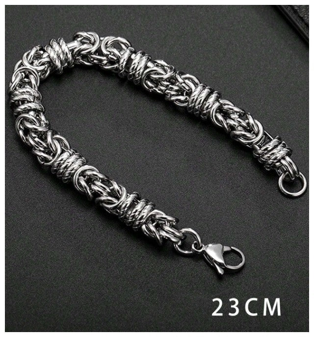Intricate link bracelet - Stainless Steel - 6mm 8"