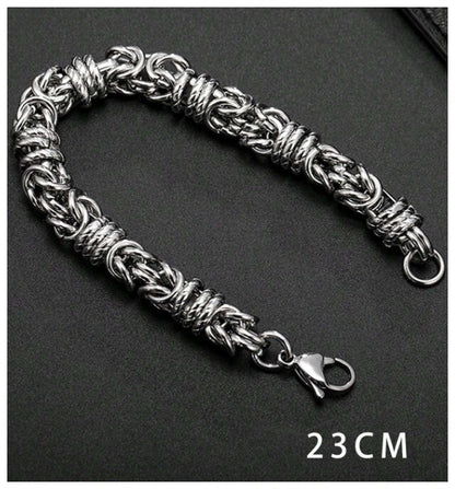 Intricate link bracelet - Stainless Steel - 6mm 8"