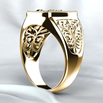 Black enamel scorpion RING - Gold - size 12