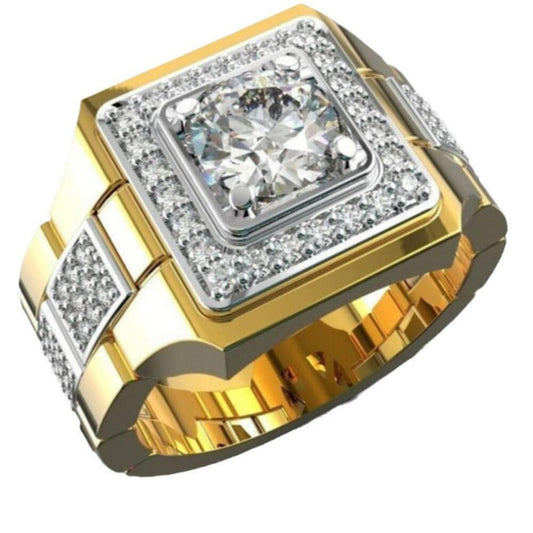 "Watch Band" style ring - Gold- size 10