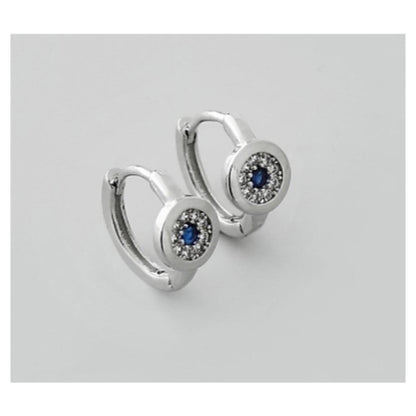 Blue Huggies - silver - CZs - 11.5mm
